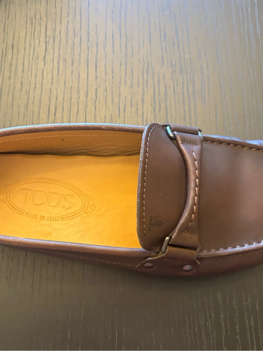 Men's Tod's Brown Leather Driving Moccasins Loafers Sz 7